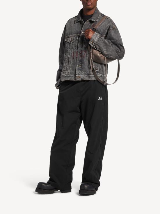 26SS 발렌시아가 스트레이트 팬츠 866538 TUO051000 Black - BALENCIAGA