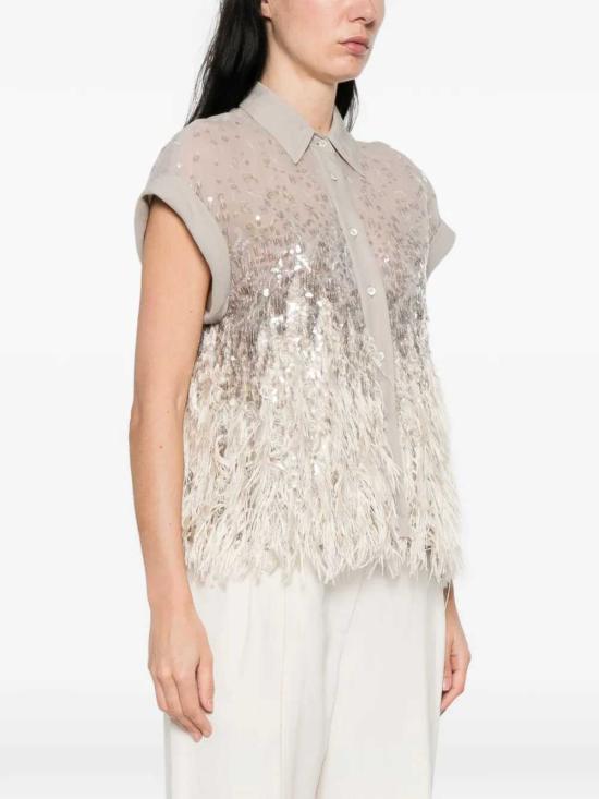 26SS 브루넬로 쿠치넬리 블라우스/셔츠 MF940RK106 C4274 - BRUNELLO CUCINELLI