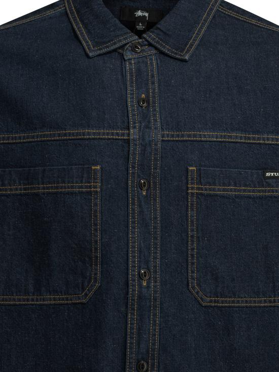 26SS 스투시 긴팔 셔츠 11103762517 DARK DENIM Blue - STUSSY