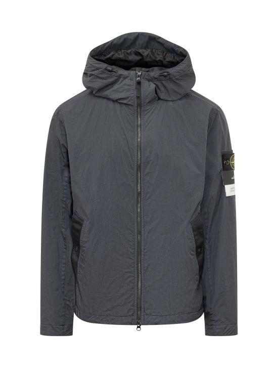 26SS 스톤 아일랜드 크링클 랩스 NY 윈드 레지스턴스 안티 드롭 후드 자켓 L1S154100001S0A23 V0020 NAVY BLUE