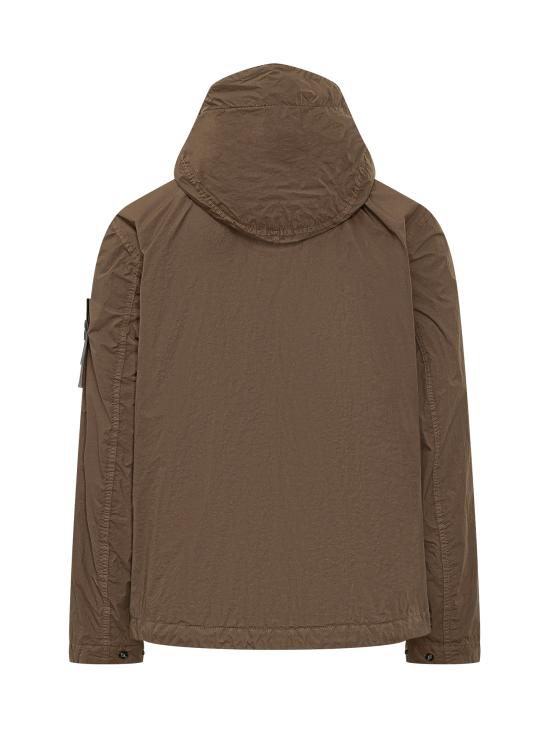 26SS 스톤 아일랜드 크링클 랩스 NY 윈드 레지스턴스 안티 드롭 후드 자켓 L1S154100001S0A23 V007C UMBER - STONE ISLAND