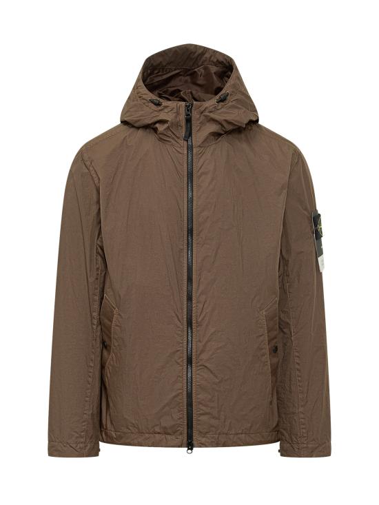 26SS 스톤 아일랜드 크링클 랩스 NY 윈드 레지스턴스 안티 드롭 후드 자켓 L1S154100001S0A23 V007C UMBER