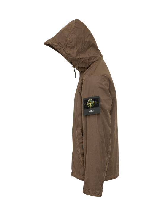 26SS 스톤 아일랜드 크링클 랩스 NY 윈드 레지스턴스 안티 드롭 후드 자켓 L1S154100001S0A23 V007C UMBER - STONE ISLAND