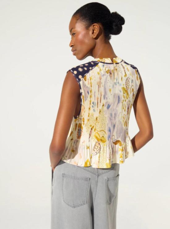  Cotélac 민소매 티셔츠 코텔락 플리츠 탱크탑 - OTHER BRANDS