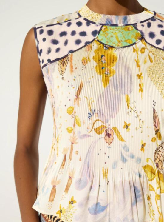  Cotélac 민소매 티셔츠 코텔락 플리츠 탱크탑 - OTHER BRANDS