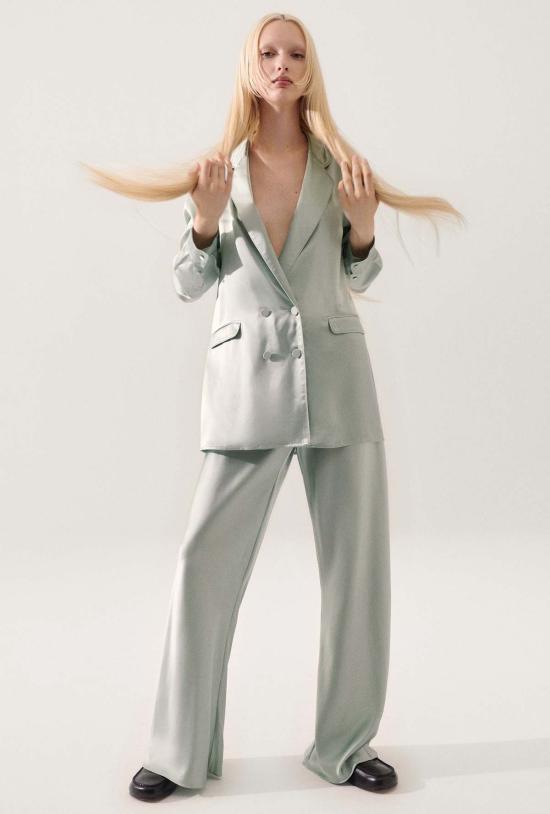  실크 런드리 수트 자켓 릴렉스드 블레이저 알라바스터