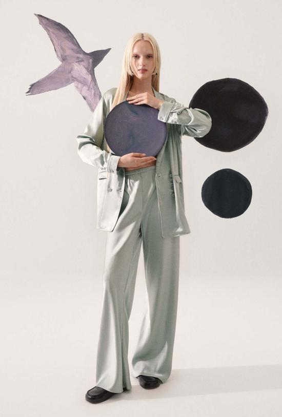  실크 런드리 수트 자켓 릴렉스드 블레이저 알라바스터 - SILK LAUNDRY