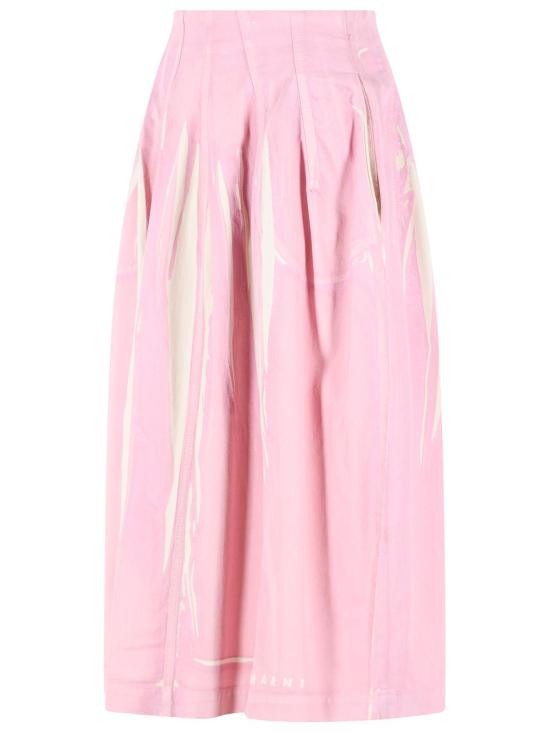 26SS 마르니 미디 스커트 GOJD0703A1 USCY64PRC13 Pink - MARNI