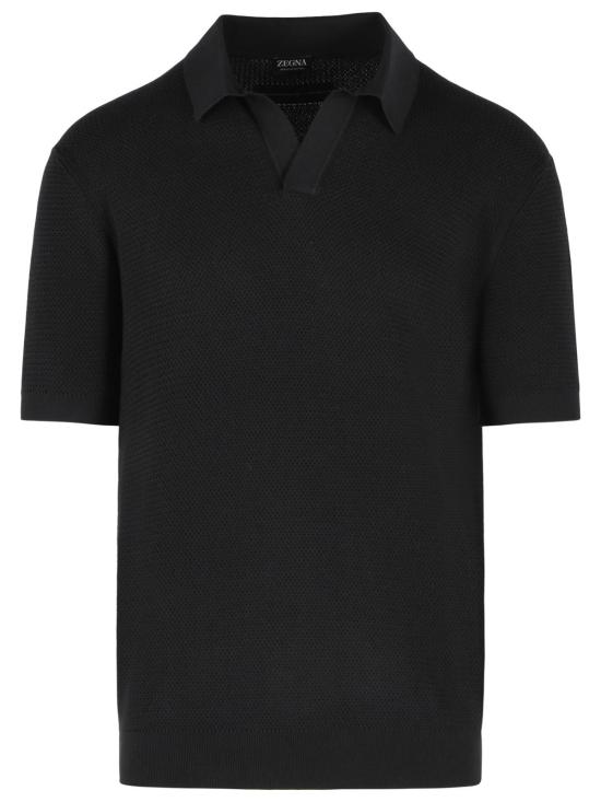 26SS 에르메네질도제냐 폴로 티셔츠 RUHC26A3 C31K09 Black