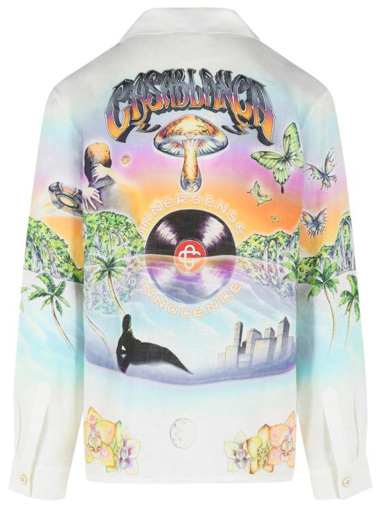 26SS 카사블랑카 긴팔 셔츠 M SS26 SH 006 05INNOCENCE White - CASABLANCA