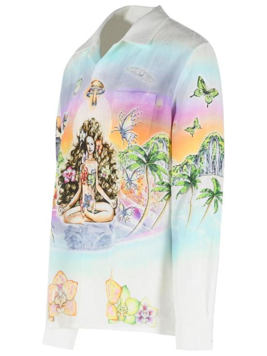 26SS 카사블랑카 긴팔 셔츠 M SS26 SH 006 05INNOCENCE White - CASABLANCA