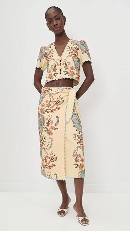  팜 리오 반팔 티셔츠 보호 뷰티 버터 반팔 탑 보호 뷰티 버터 - FARM RIO