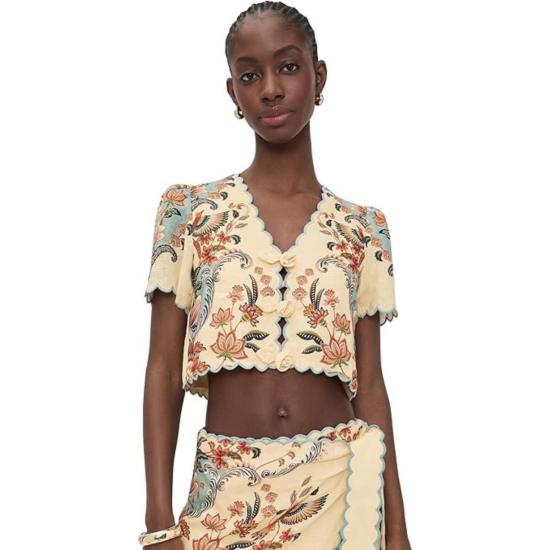  팜 리오 반팔 티셔츠 보호 뷰티 버터 반팔 탑 보호 뷰티 버터