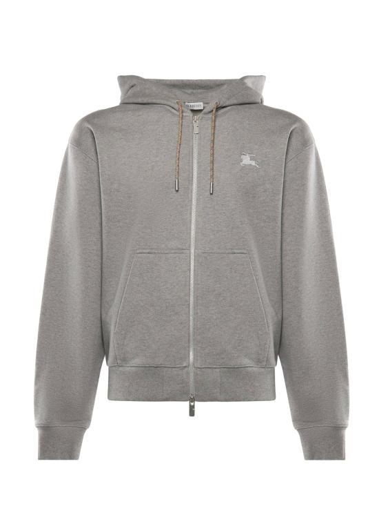  버버리 긴팔 티셔츠 로고 후드티 (연한 회색 멜란지)