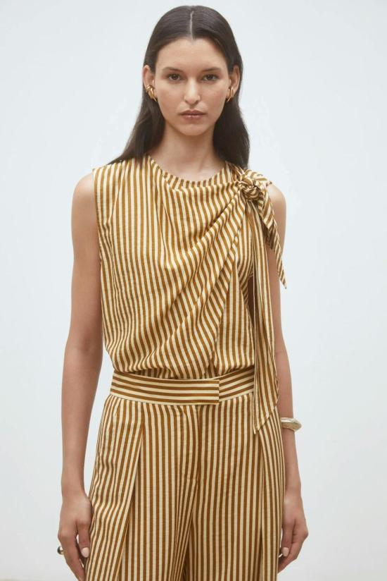  Suncoo 스트레이트 팬츠 선쿠 조리스 와이드 레그 스트라이프 팬츠 - OTHER BRANDS