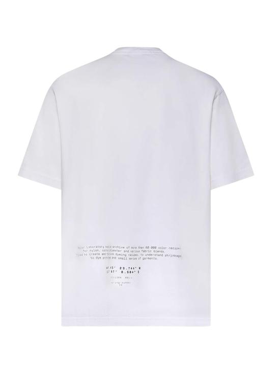  스톤 아일랜드 반팔 티셔츠 올 어라운드 컴퍼스 프린트 티셔츠 화이트 - STONE ISLAND