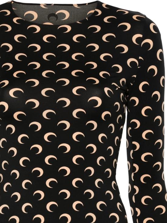 26SS 마린세르 크레센트 문 프린트 긴팔 티셔츠 WTS006A CJER0001IT99 INVERSE TAN - MARINE SERRE