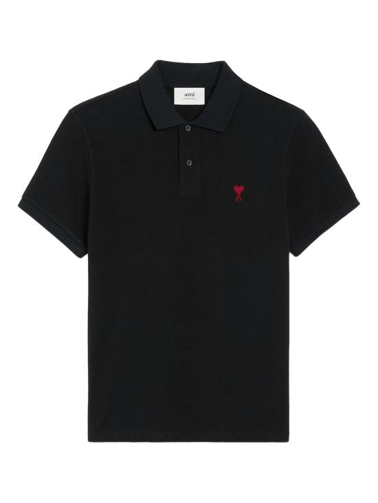 26SS 아미 스몰 하트 로고 폴로 셔츠 BFUPL001 760001 Black