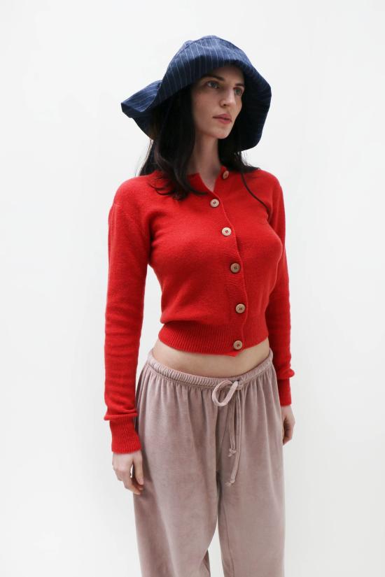  베이스레인지 가디건 레드 티어 카디건 - BASERANGE