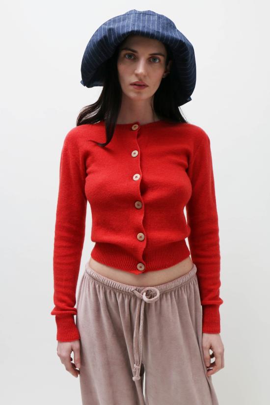  베이스레인지 가디건 레드 티어 카디건 - BASERANGE