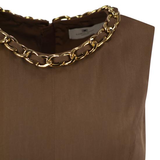 26SS 엘리자베타프랜치 민소매 티셔츠 TO06062E2 BROWN - ELISABETTA FRANCHI