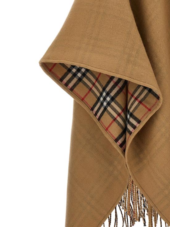 26SS 버버리 체크 울 리버시블 케이프 8071673 ARCHIVE BEIGE DOM - BURBERRY