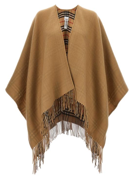 26SS 버버리 체크 울 리버시블 케이프 8071673 ARCHIVE BEIGE DOM