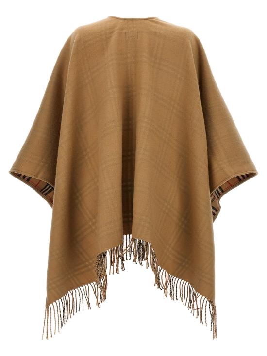 26SS 버버리 체크 울 리버시블 케이프 8071673 ARCHIVE BEIGE DOM - BURBERRY