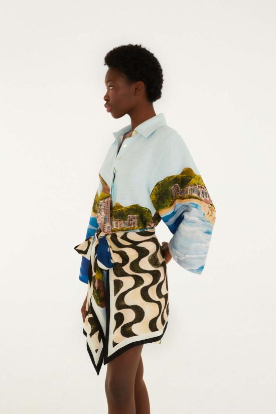  팜 리오 비치용품 코파카바나 비치 L/S 기모노 코파카바나 비치 멀티 - FARM RIO