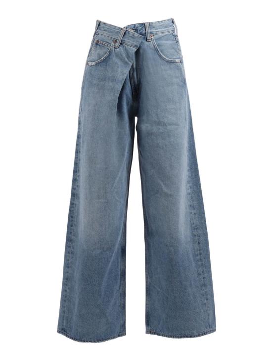  에이골디 데님 팬츠 아골데 바나 폴드 진 블루