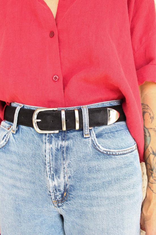  리비아나 콘티 레귤러 벨트 Liviana Conti Liscia  블랙 - LIVIANA CONTI