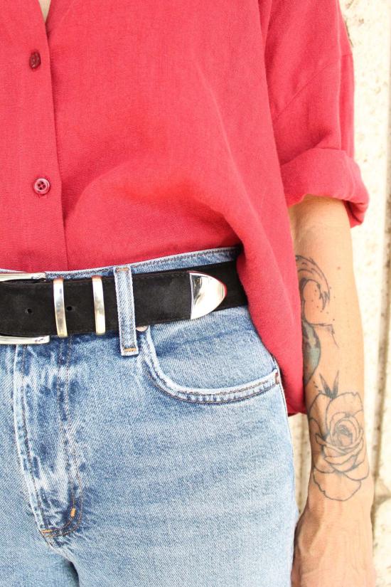  리비아나 콘티 레귤러 벨트 Liviana Conti Liscia  블랙 - LIVIANA CONTI