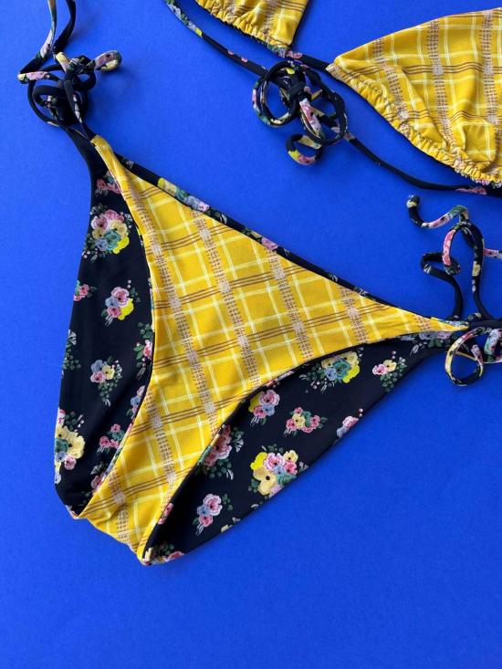  시위 비키니 수영복 시유 루카 리버서블 타이 사이드 비키니 하의 고스 허니 - SIYU