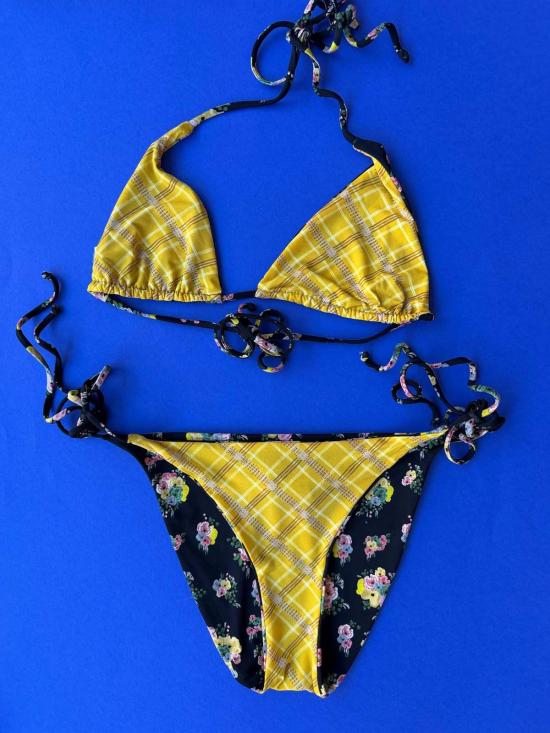  시위 비키니 수영복 시유 루카 리버서블 타이 사이드 비키니 하의 고스 허니 - SIYU