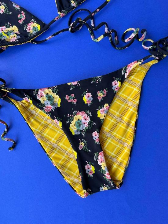  시위 비키니 수영복 시유 루카 리버서블 타이 사이드 비키니 하의 고스 허니