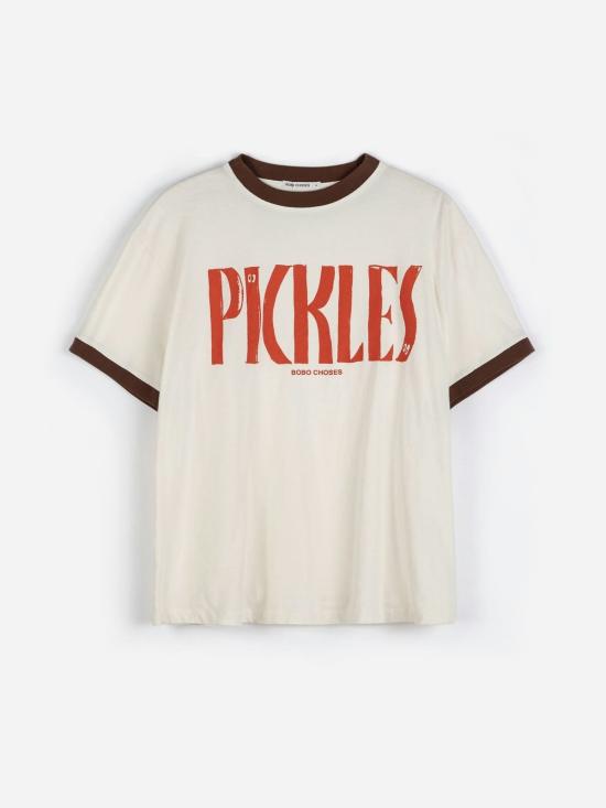  [키즈] 보보쇼즈 티셔츠 보보 초스 컬러 블록 피클 티셔츠 오프 화이트 - BOBO CHOSES