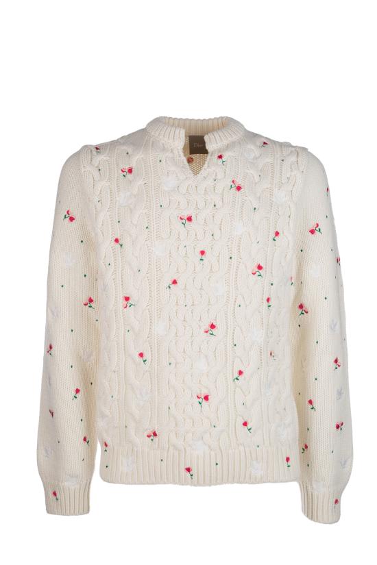 26SS 디올 스웨터 683M654A0033 C084 BIANCO ROSA