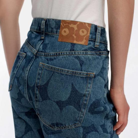  마리메꼬 데님 숏팬츠 Marimekko Marssi 데님 반바지 인디고 - MARIMEKKO