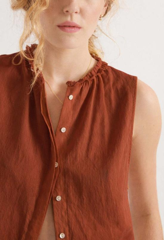  루 샤르망 블라우스 루프 샤르망 브라이어 시그니처 코튼 탑 - LOUP CHARMANT