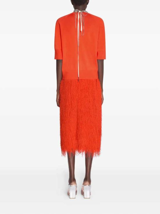 26SS 드리스 반 노튼 스커트 2610108603038 RED 352 - DRIES VAN NOTEN