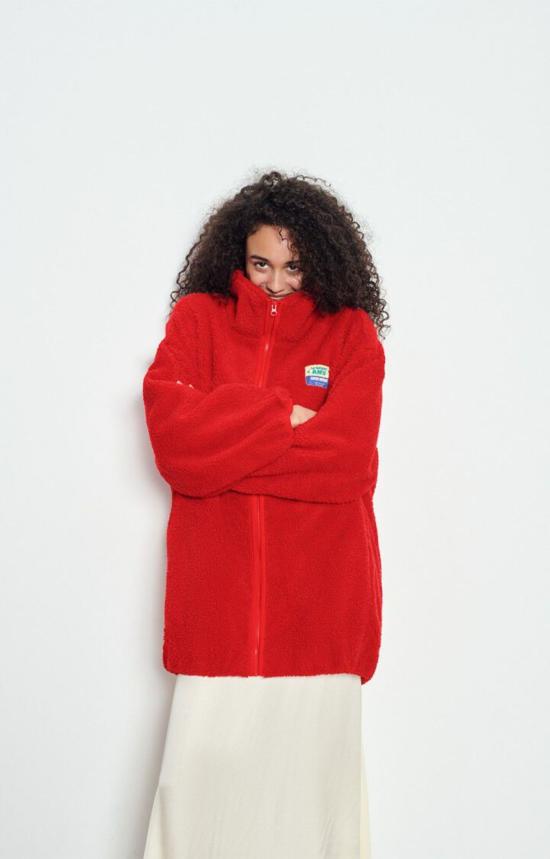  아메리칸 빈티지 자켓 호크타운 롱 집업 플리스 재킷 러브 러브 - AMERICAN VINTAGE