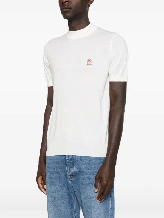 26SS 브루넬로 쿠치넬리 터틀넥 M29800104CON63 White - BRUNELLO CUCINELLI