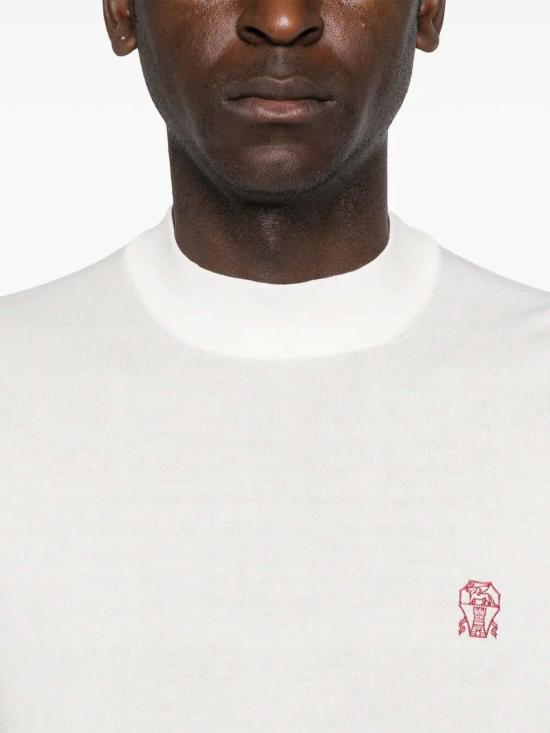 26SS 브루넬로 쿠치넬리 터틀넥 M29800104CON63 White - BRUNELLO CUCINELLI