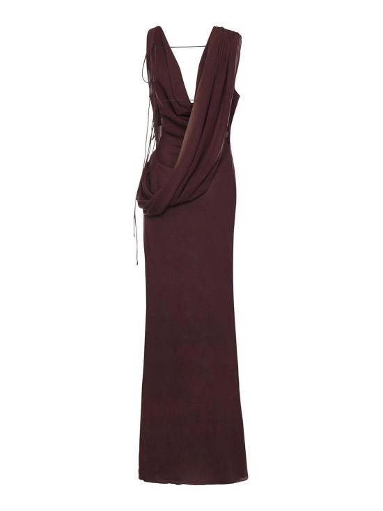 26SS 안다마네 롱 원피스 T190139ATNS038AUBERGINE Burgundy - ANDAMANE