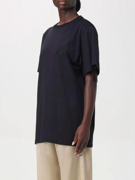 25SS 막스마라 반팔 티셔츠 24219460216E15 Black - MAX MARA