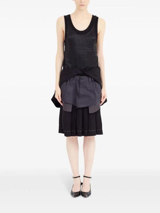 25SS 마르지엘라 미디 스커트 S51DD0029MTN059900 Black - MAISON MARGIELA