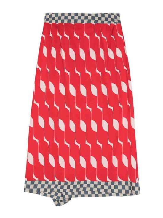  드리스 반 노튼 미디 스커트 2410108308111 Red - DRIES VAN NOTEN