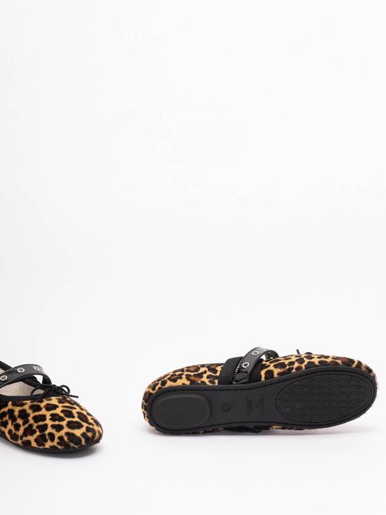 26SS 레페토 발레 트위스트 플랫 슈즈 V4237PONYV1480 Animal Print - REPETTO