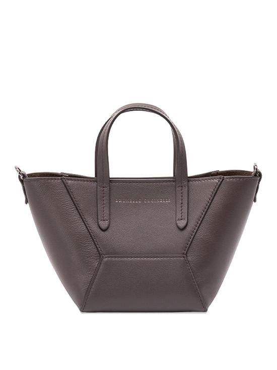 26SS 브루넬로 쿠치넬리 카프스킨 BC Duo 미니 백 모닐레 장식 MBXAD2675C8905 Brown