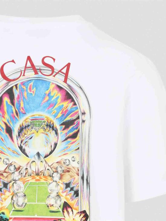 26SS 카사블랑카 반팔 티셔츠 MSS26JTS00115 White - CASABLANCA